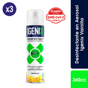 IGENIX Pack 3 - Desinfectante en Aerosol Vainilla 360cc