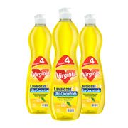 Pack 3X Lavalozas Ultra Concentrado Virginia  Limon 500ml