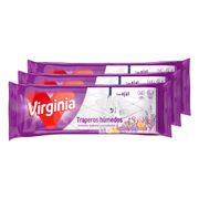 Pack 3X Traperos Pisos Multiuso Virginia Lavanda con Flores 10un