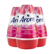 Pack 3X Desodorante Ambiental Cono-Gel Arom Frambuesa 190 grs
